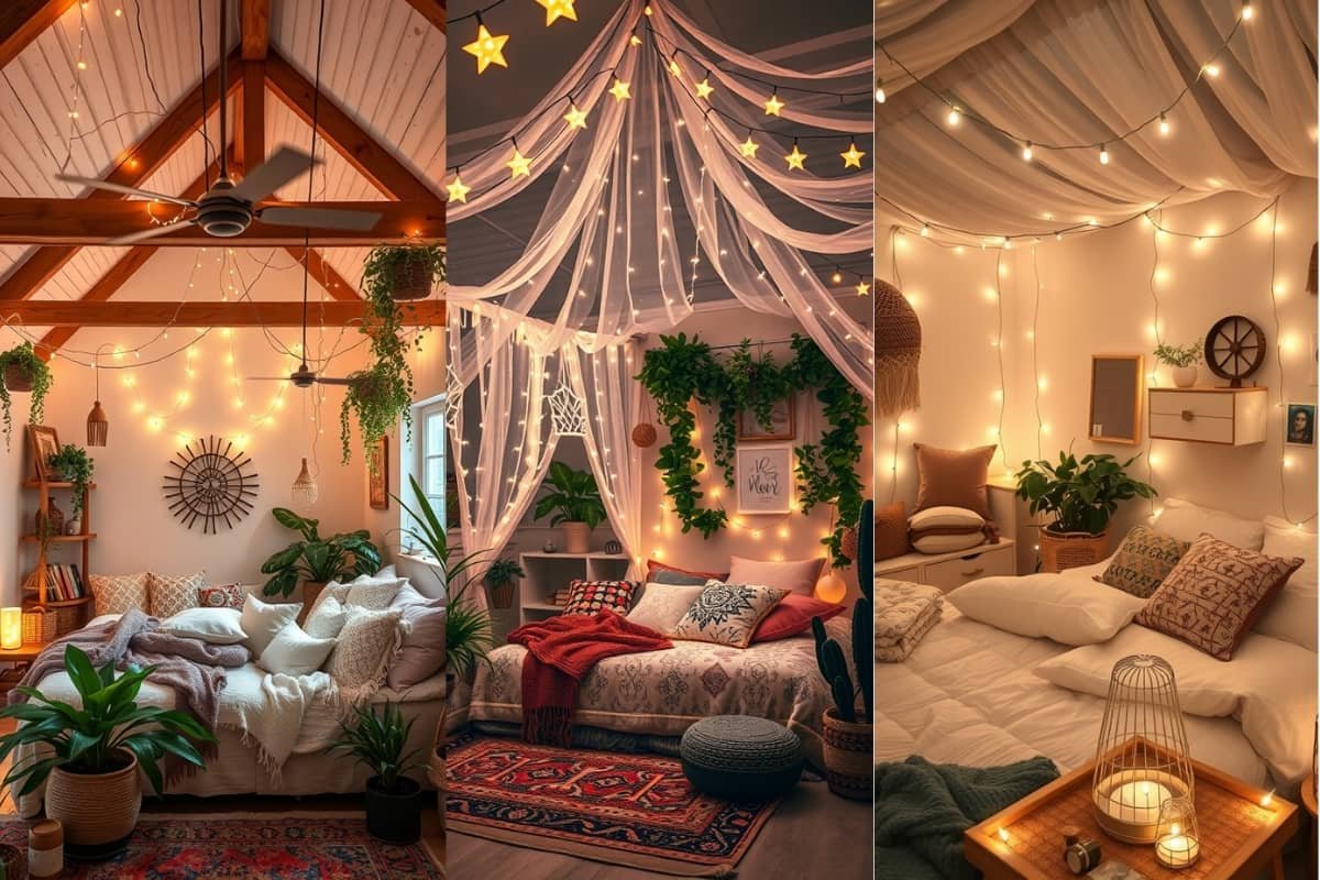 Boho Fairy Lights Bedroom Ideas for Whimsy and Warmth