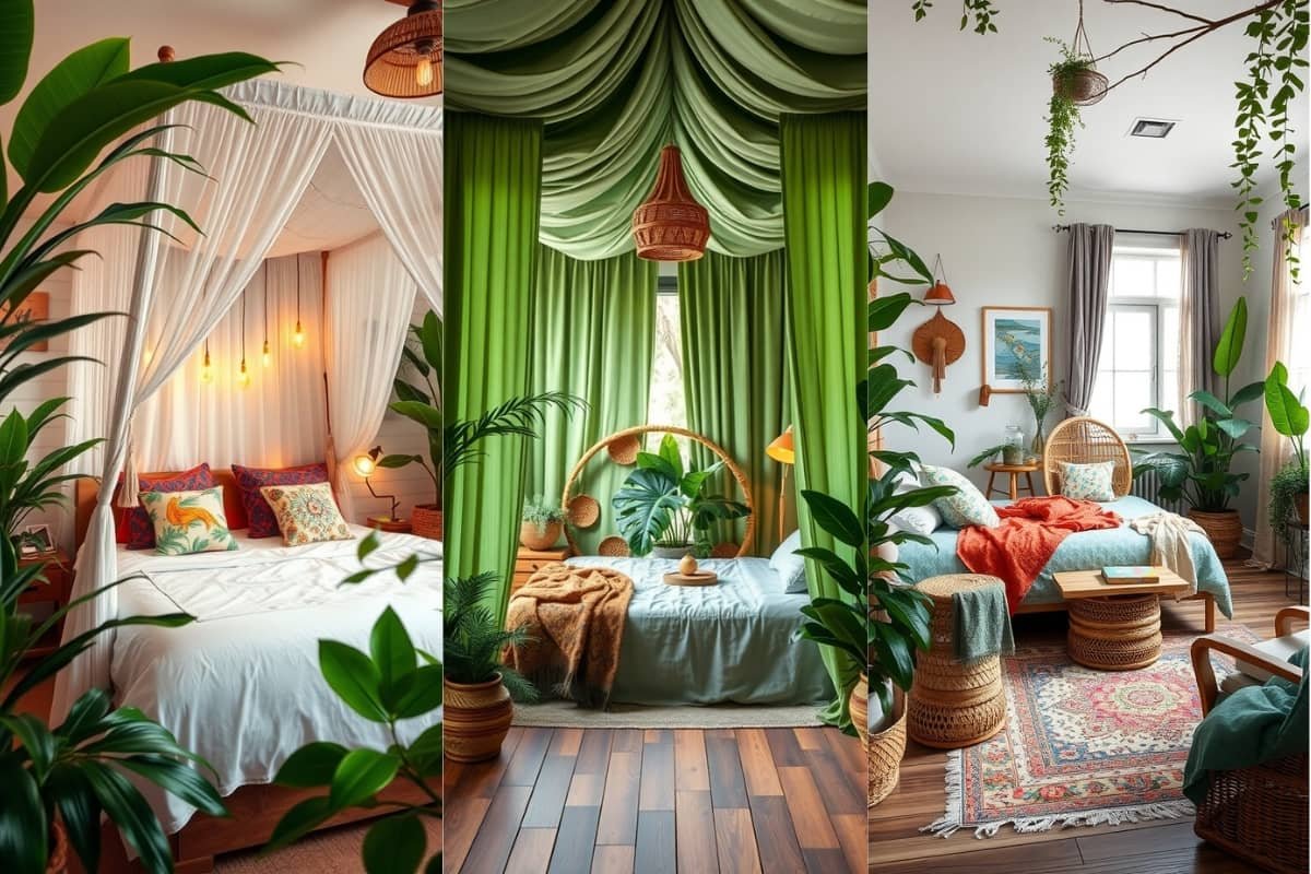 Boho Jungle-Themed Bedroom Ideas