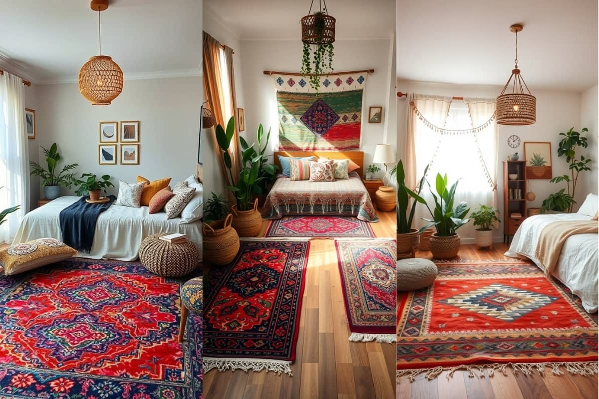 Boho Style Bedroom Rugs