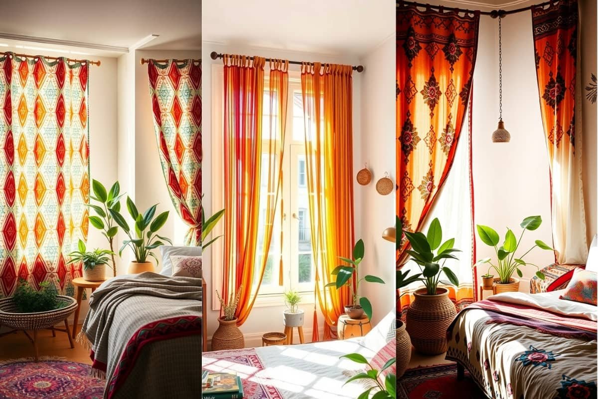 Curtain Ideas for a Boho Themed Bedroom