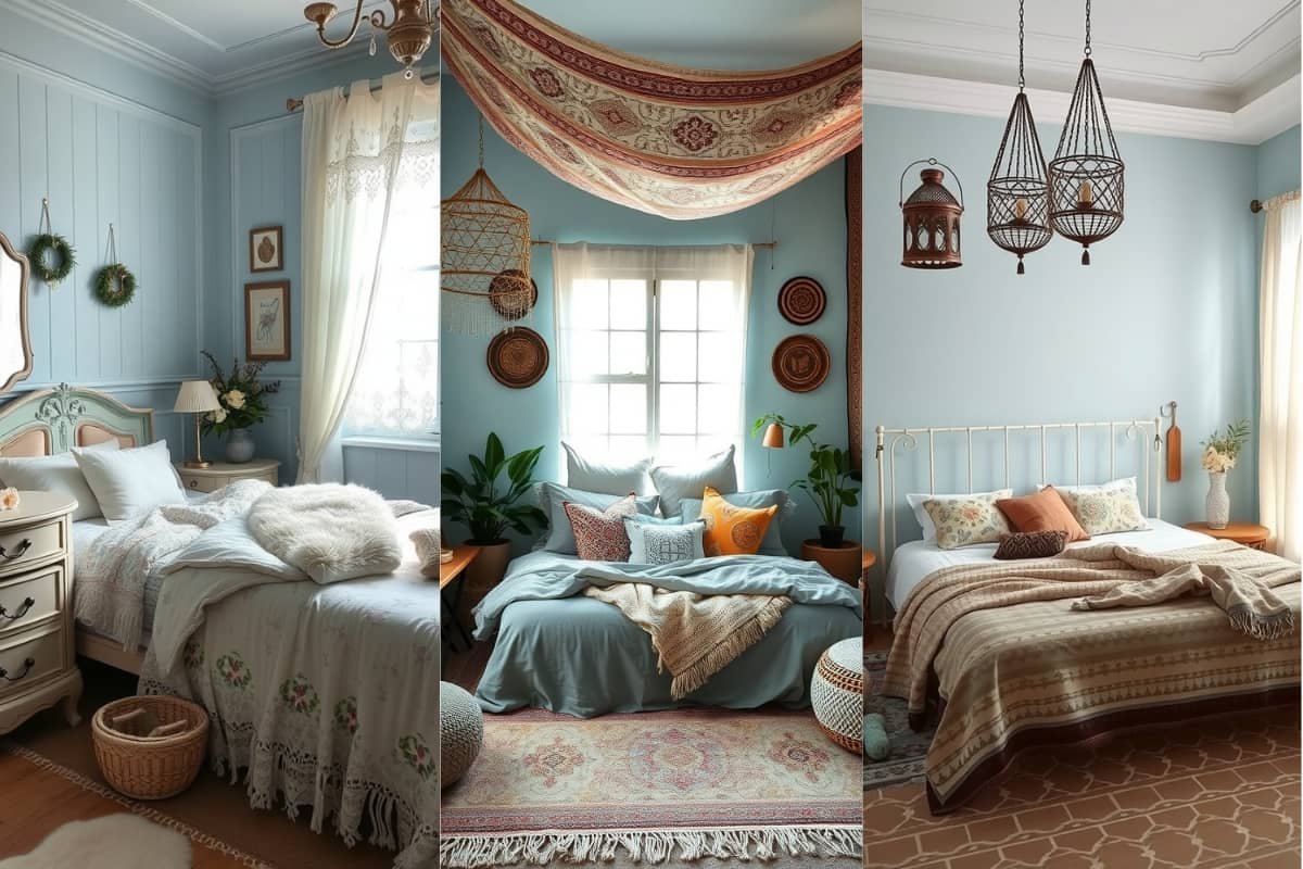 Light Blue Boho Bedroom Ideas